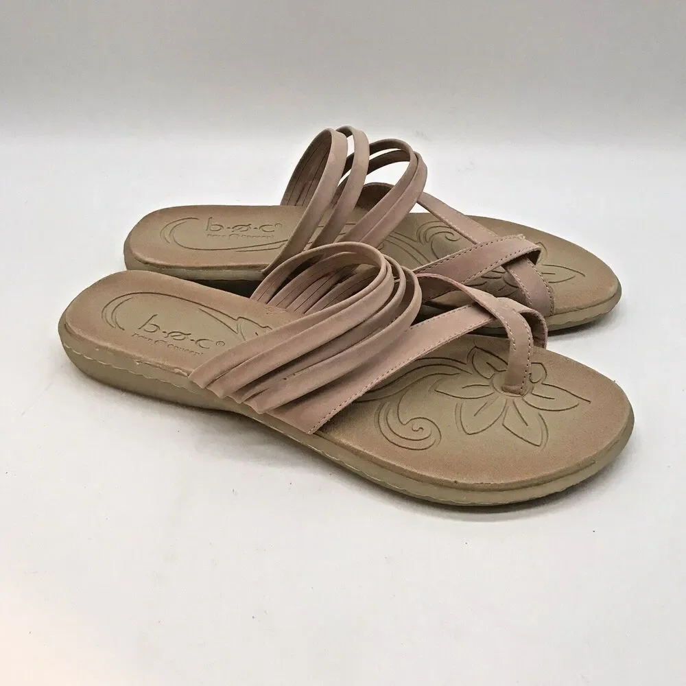 B.O.C. BØRN Concept Alisha Blush Sandals Women's 8M Pink Gum Sole Slip-On Slides
